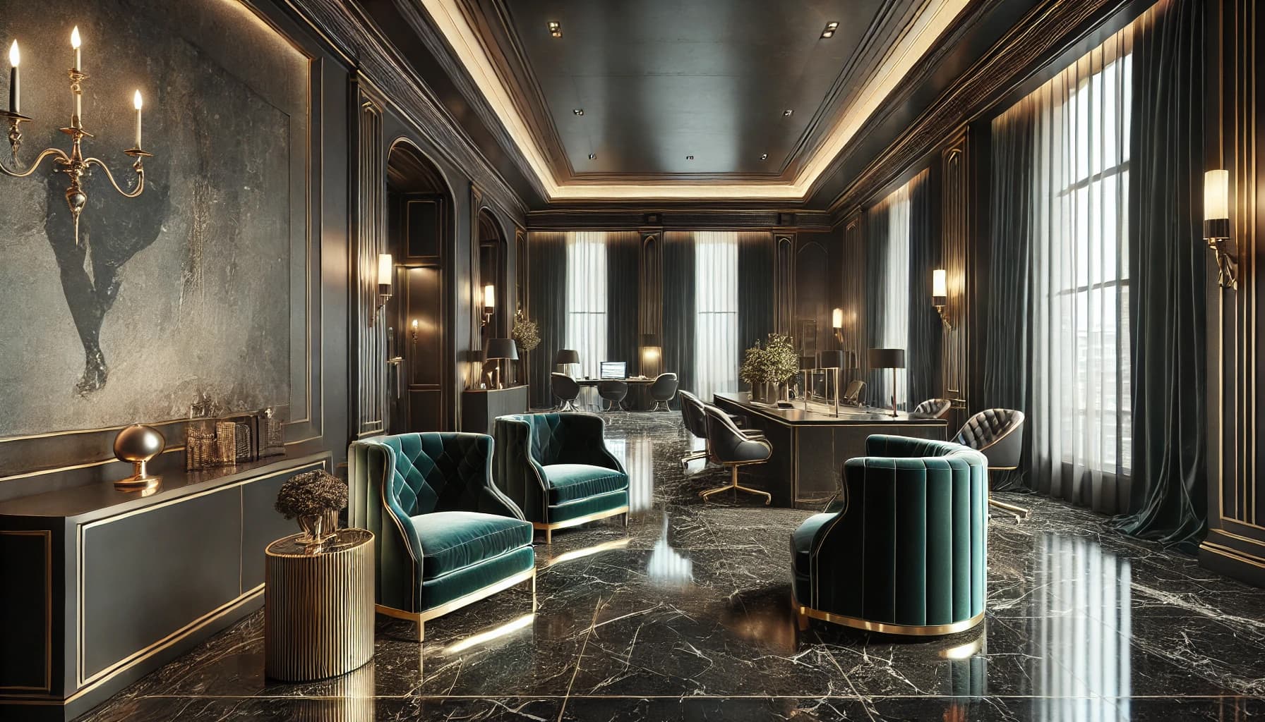 Each company upload its own featured images about office, work, etc.